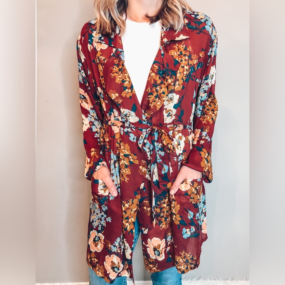 Floral Kimonoish Jacket
